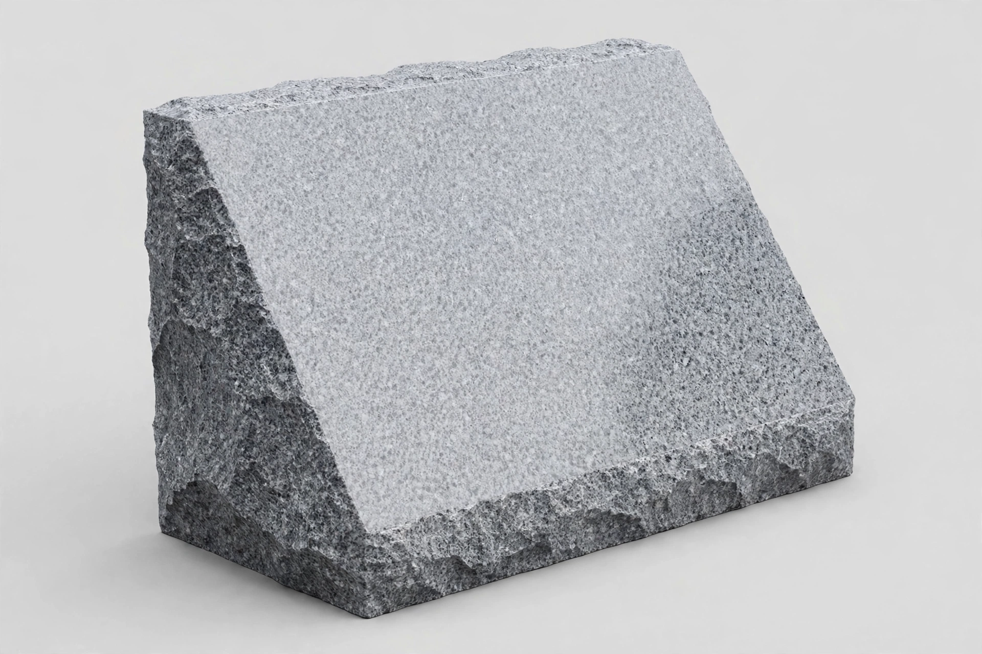 Light Grey granite slant marker