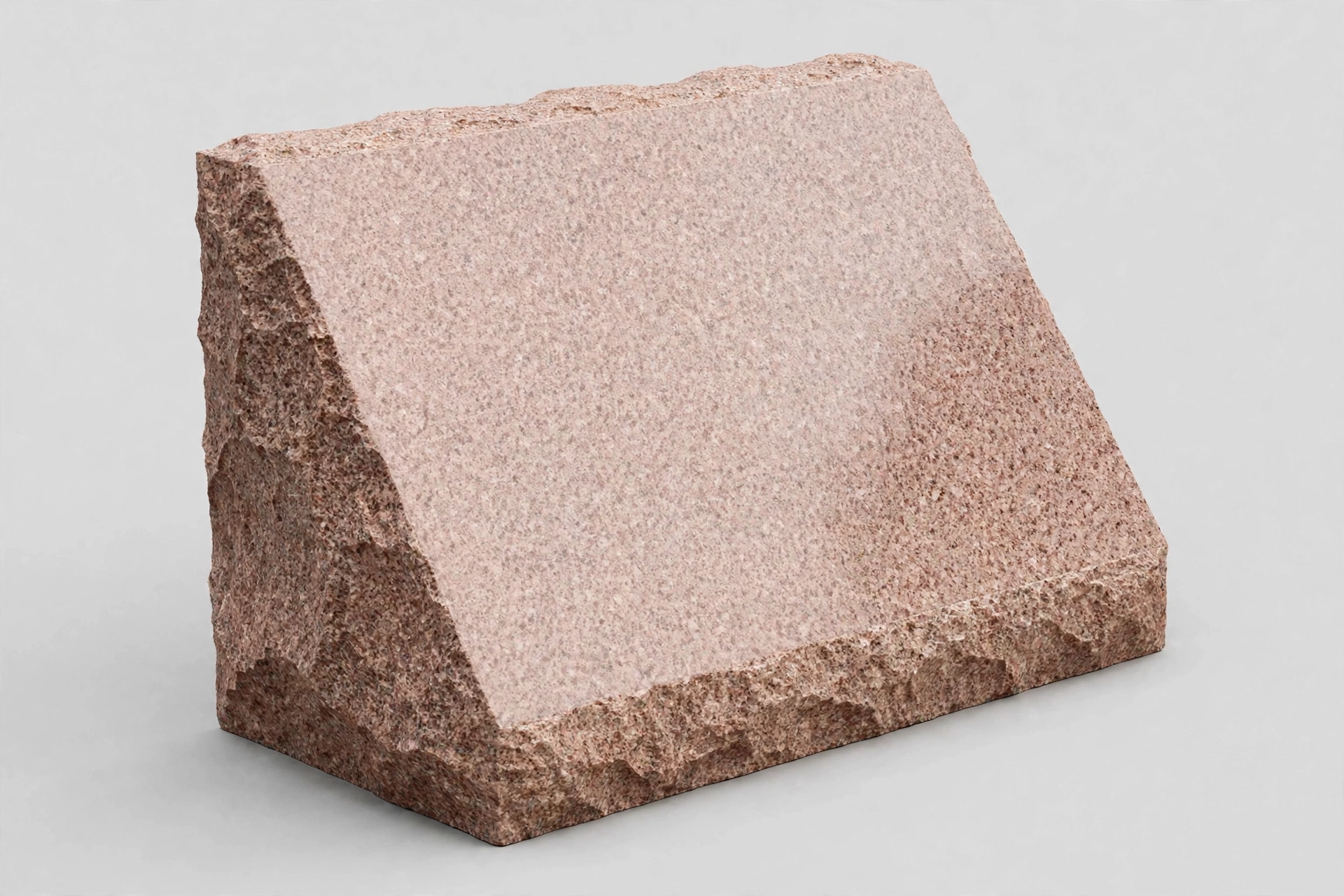 Pink granite slant marker